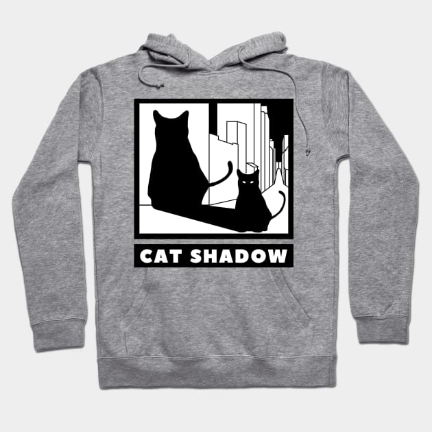 Cat shadow Hoodie by Cute Tees Kawaii